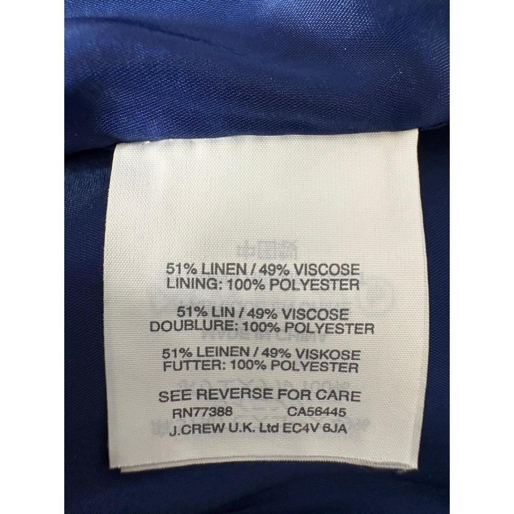 J. CREW Womens Blue Herringbone Layered Sleeveless Sheath Dress 4 Preppy Office - Picture 5 of 13